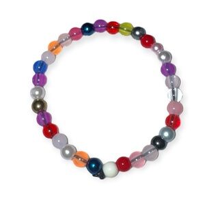 5 For $25 HANDCRAFTED Colourful Glass & Acrylic Beaded Stretch Bracelet